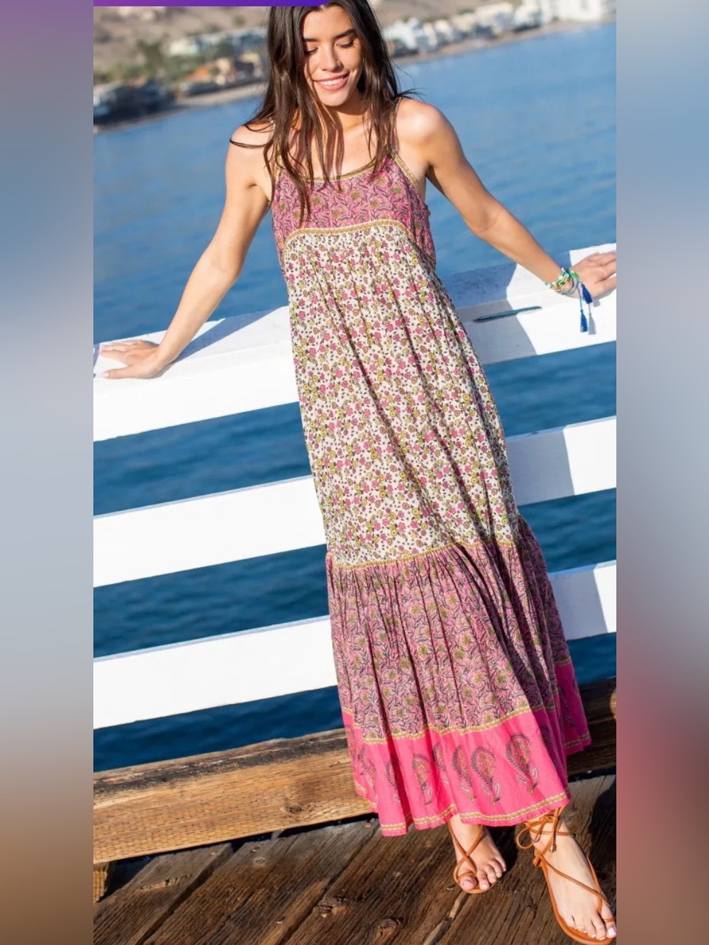 NATURAL LIFE Journey Boho Maxi Dress - Pink
Floral Border, Size Medium